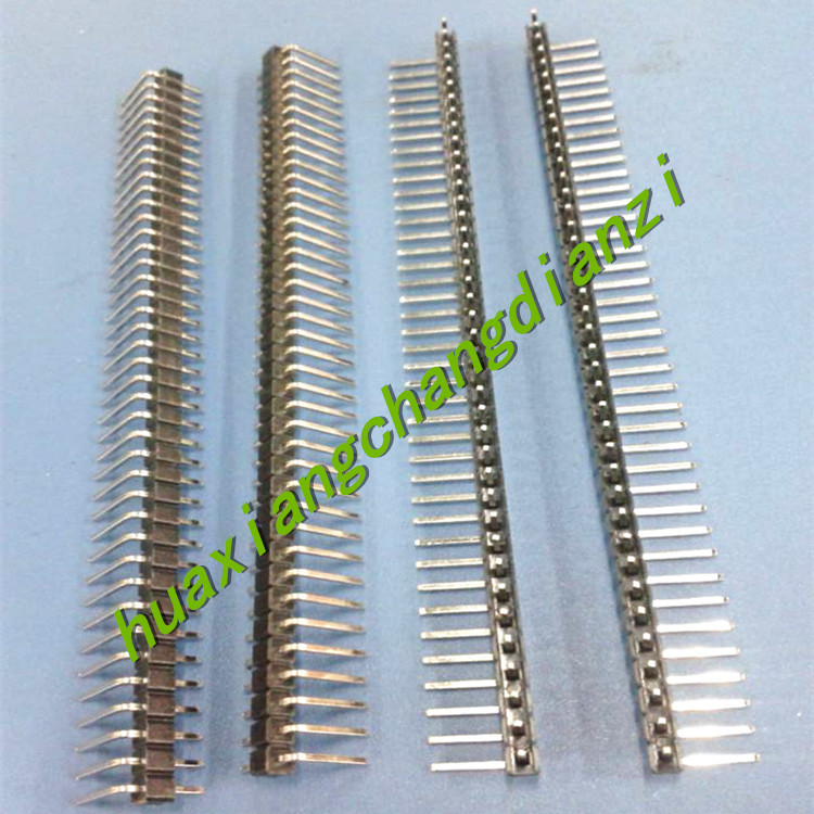 单排弯排针　间距2.54  2.0  1.27 杜邦插针  镀金环保 正弯 反弯