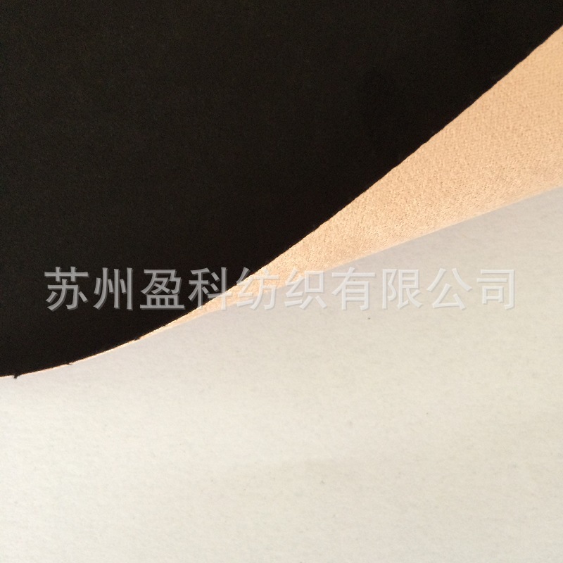 秋冬时尚风衣夹克面料 麂皮绒双层复合 正反双色绒感磨毛