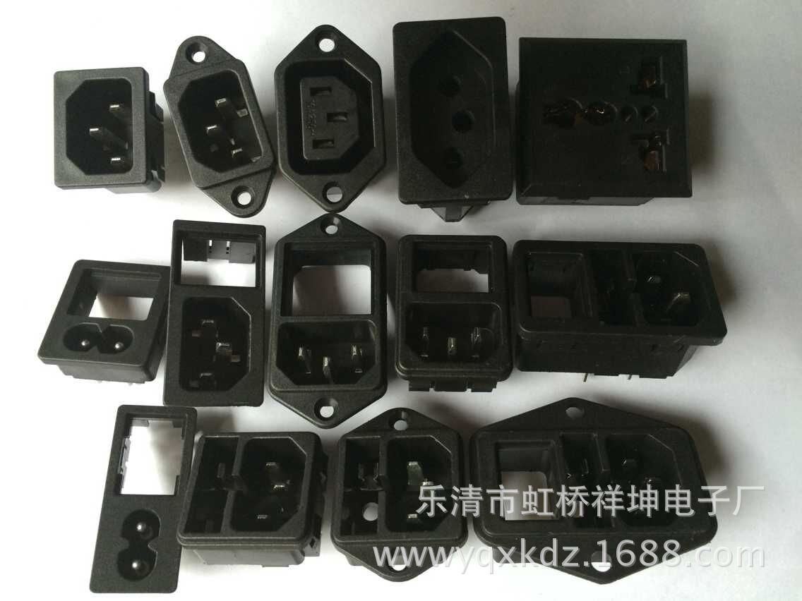 祥坤供应  AC电源插座  大八字 小八字 墙壁梅花插座AC插座