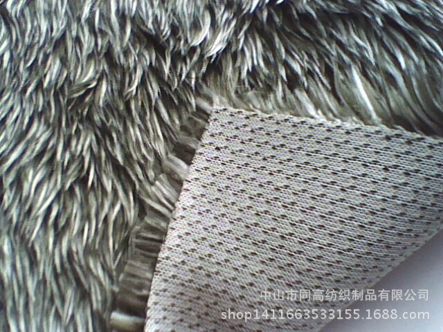 中山厂家批发纬编小园机割圈绒腈纶长毛滚束玩具服装内里衬布面料