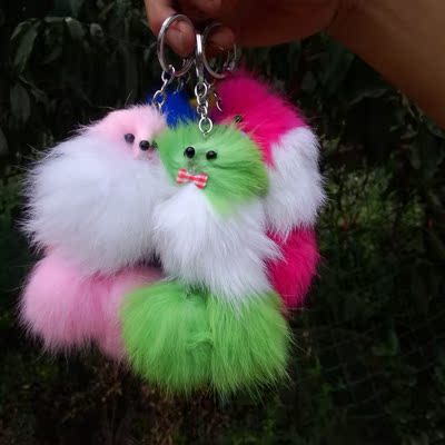 Factory wholesale 2015 new pattern Rabbit's hair Pendant Plush gift mobile phone Jewelry Small gifts Bag Key pendant