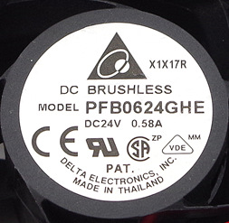 全新台达 PFB0624GHE 6038 24V 0.58A 6CM/厘米大风量变频器风扇