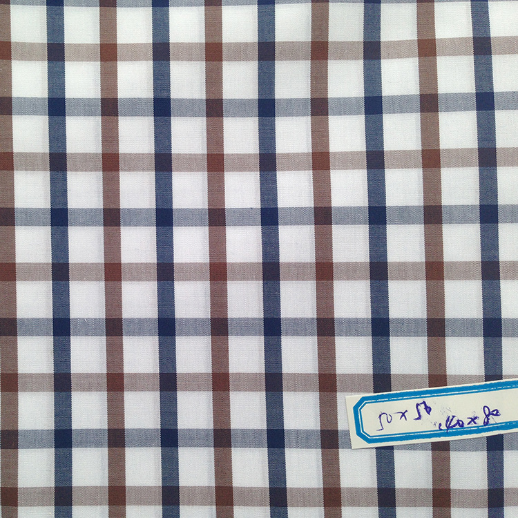 厂家衬衫里布供应精梳平纹色织现代格布批发