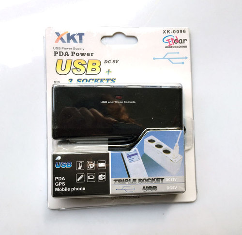 Gift Car USB Cigarette Lighter Splitter HUB One Point Three Cigarette Lighter USB Interface Charger Manufacturer Wholesale