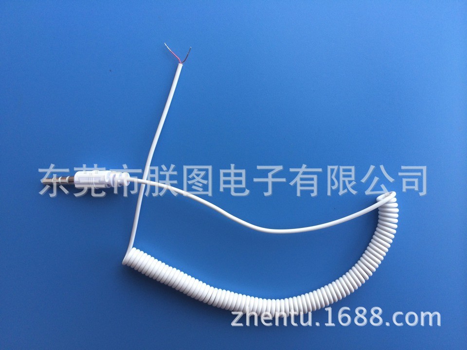 便携式除颤仪PU弹簧线 心脏除颤仪电极片TPU弹簧线自拍杆线
