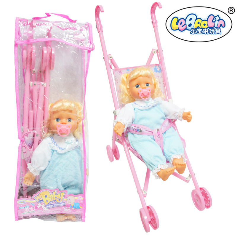 Carrito de mano chupeta habla muñeca con muñeca IC juguetes para niños pequeños AT8659B