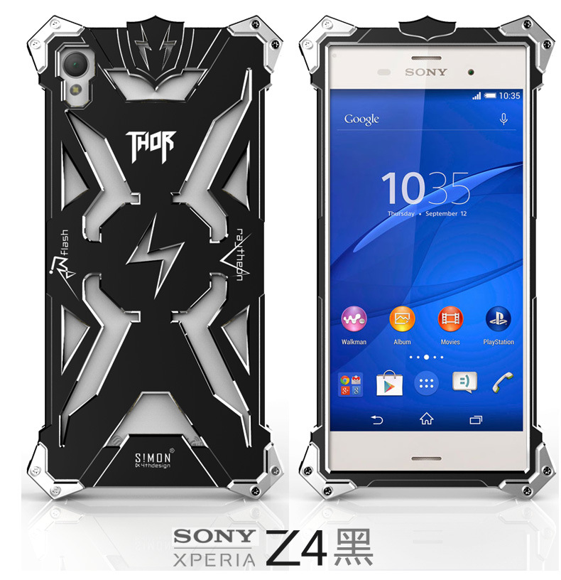 SIMON THOR Aviation Aluminum Alloy Shockproof Armor Metal Case Cover for Sony Xperia Z4 & Z3 & Z2 & Z1