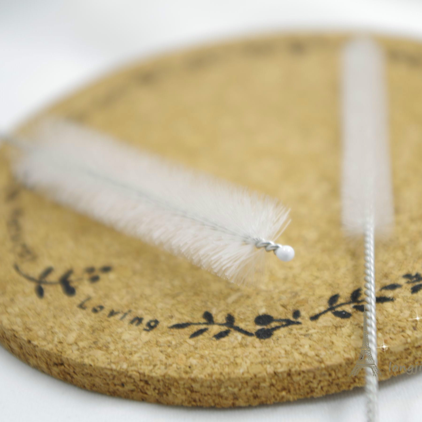 吸管刷 不锈钢吸管刷 导气管 毛刷 螺旋软毛 可弯折(12mm刷毛)