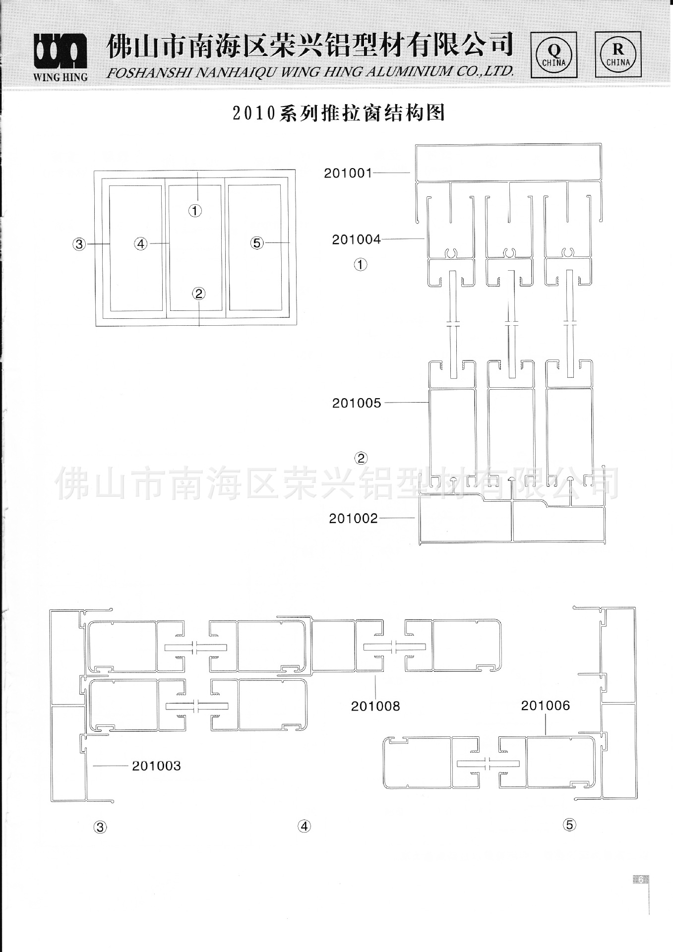 56推拉窗铝型材铝型材6063