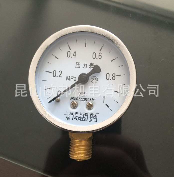 批发上海天川压力表y-60 0.6MPA1MPA1.6MPA精密压力表普通压力表