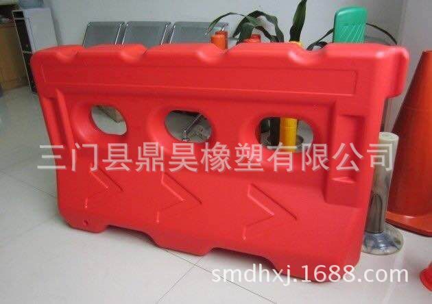 三孔水马防撞桶护栏隔离墩加高款塑料防撞隔离墩高速维修防护水马