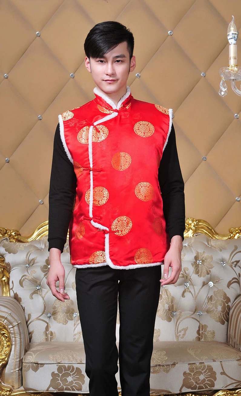 Ethnic vest, men's quilted nurse uniform for leisure, wholesale, Chinese style