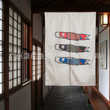 棉布餐厅厨房隔断帘中式北欧日式半门帘挂帘布帘创意窗帘茶室