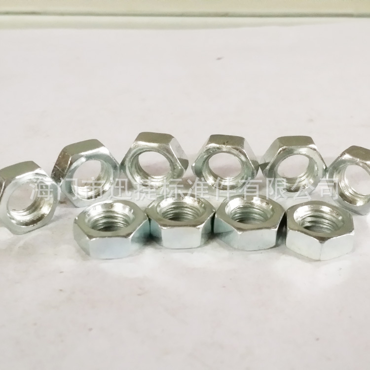 高强度自锁防滑螺母 锁紧六角螺帽非标螺丝 迅捷紧固六角螺母批发