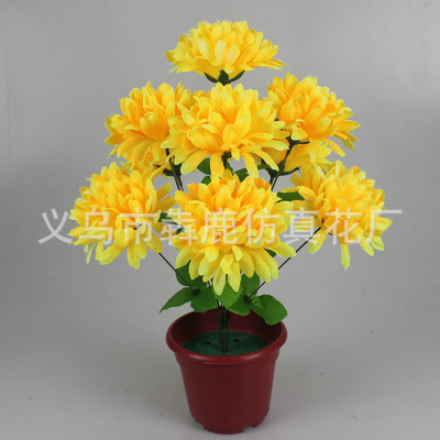 Factory wholesale 9 Middle ear Chrysanthemum high quality Cheap Cheap Easter Lily Vine Cemetery Shangfen