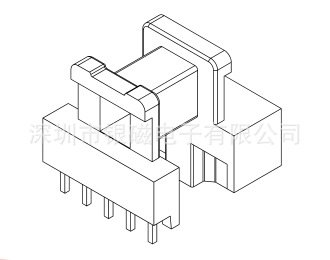 EE16型YC-EE-1635-1 5+3P 骨架 、方针电感线圈骨架厂家