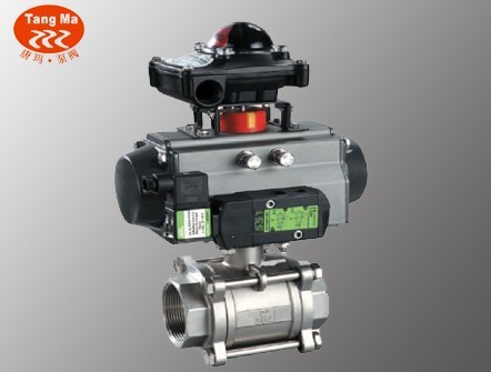 Q661F-16P DN20不锈钢焊接气动球阀，三片式气动焊接球阀