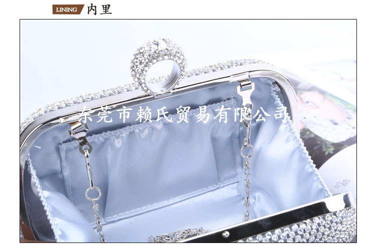 Diamond-studded Dinner Bag Creative Hand-held Evening Bag Handmade Rhinestone Banquet Bag display picture 13