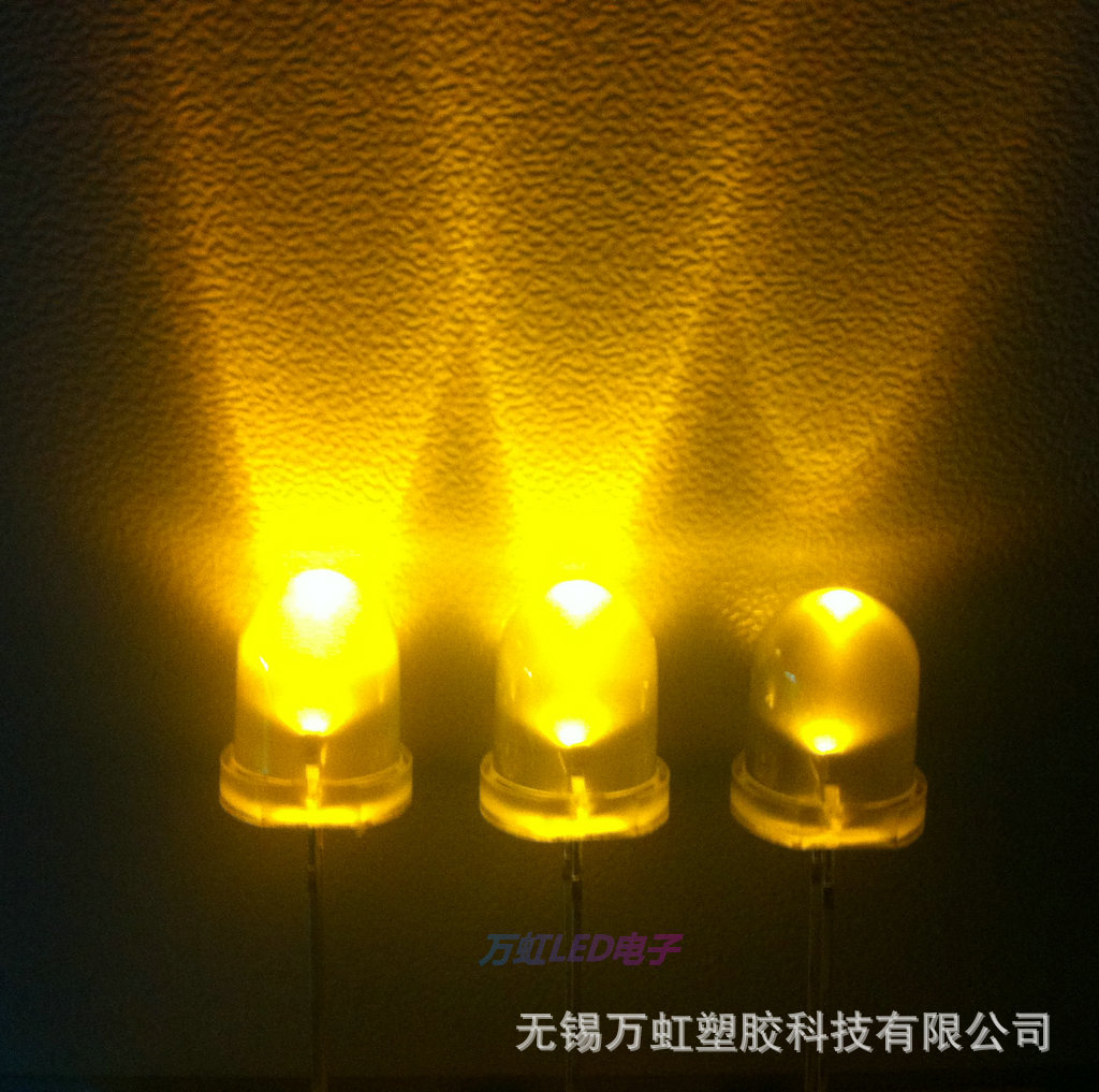 超高亮黄光指示led灯珠 直插LED发光二极管 圆头led黄发黄长脚-阿里巴巴