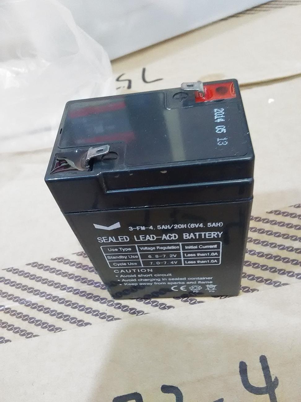 手提灯电瓶3-FM-5AH6V5AH免维护铅酸蓄电池6V4.5AH电子秤童车电池