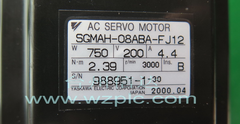 台州信达  二手安川电机 SGMAH-08ABA-FJ12  保修三个月 询价