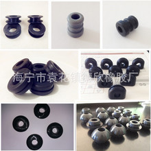 方形圆形硅橡胶护线套 防水双面电线出线环过线圈 黑色橡皮圈线扣