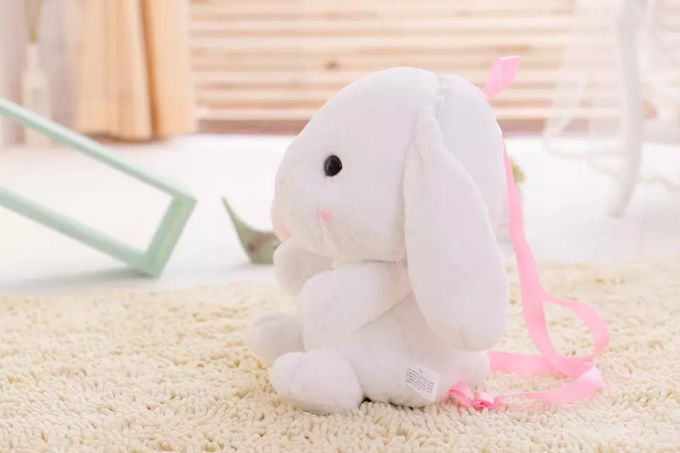 Lolita Rabbit Backpack Squirrel Backpack Plush Toy Lop-eared Rabbit Little White Rabbit Doll Cartoon