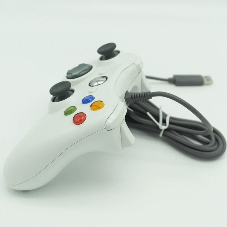 Manufacturer produces black and white ABS plastic pc/usb wired computer x-box360 game console controller