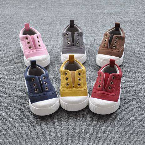 [Loss Clearance] Spot Spring and Autumn Korean Children's Canvas Shoes Retro Boys and Girls Toddler Shoes 1-4 Years Old