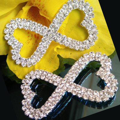 外贸头饰发卡水钻钻扣 888钻扣 日字钻扣桃心钻 扣腰带服饰钻扣