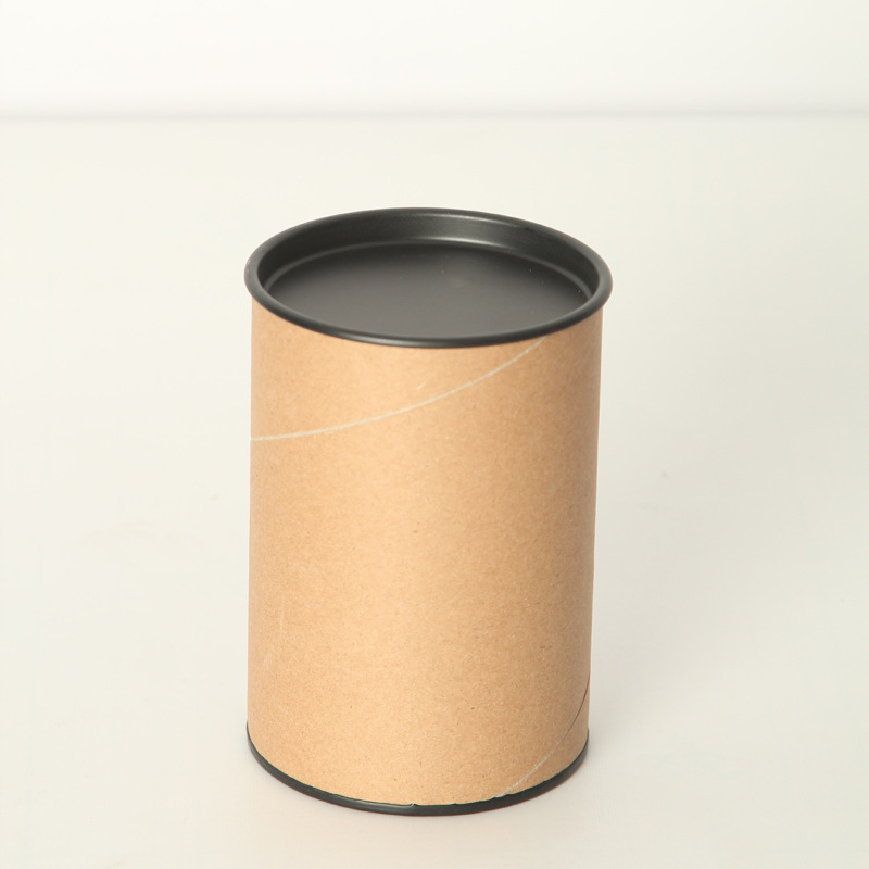 厂家直销简约无标签纸罐 8.0*120纸皮罐 UV印刷平卷式通用包装罐