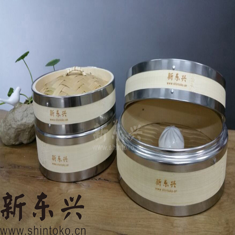 手工編織竹製竹蒸籠 酒樓茶點早點小籠包蒸籠 不銹鋼竹蒸籠批發
