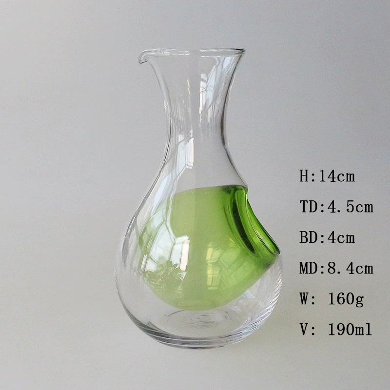 Transparent glass creative pocket flask, design wine decanter