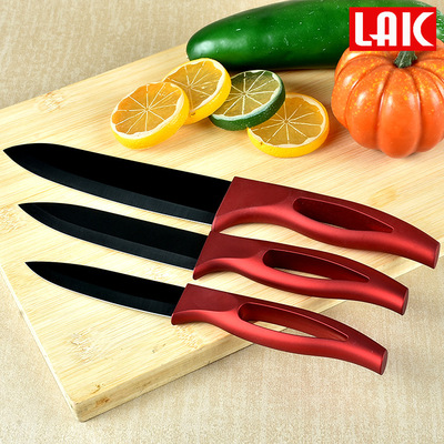 陶瓷黑瓷4、5、6寸刀三件套  廚房套刀 陶瓷套刀高檔 廚用刀