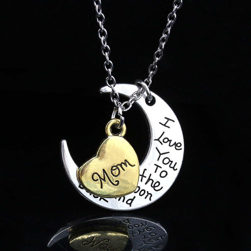 new moon love letters fashion trend alloy necklace  wholesale