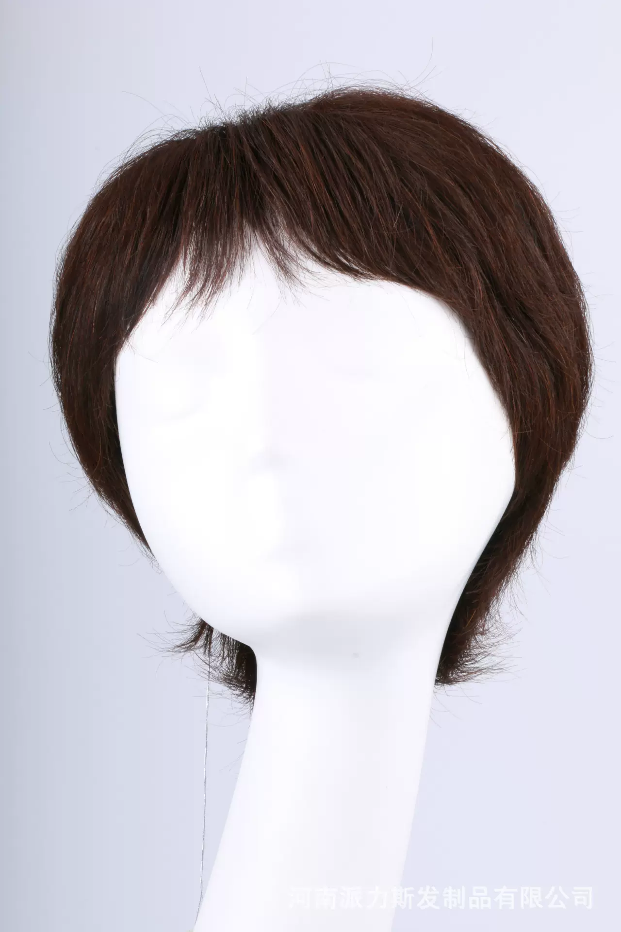 厂家供应 时尚女士假发头套 真人发 短直发斜刘海 圆头旋