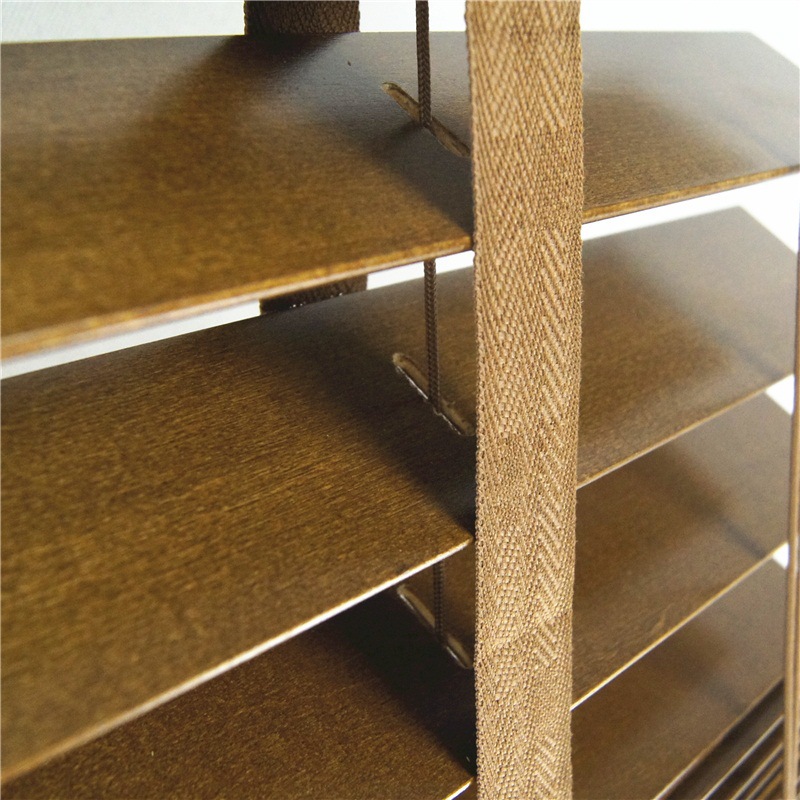 Russia Imported Basswood loop Drawstring Cloth ladder system Lifting solid wood Louver curtain A generation of fat