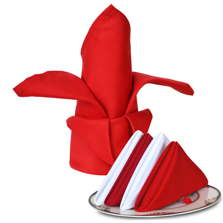 【纯棉餐巾】纯色全棉口布 酒店西餐厅餐巾布 口布擦杯布不掉毛|ms