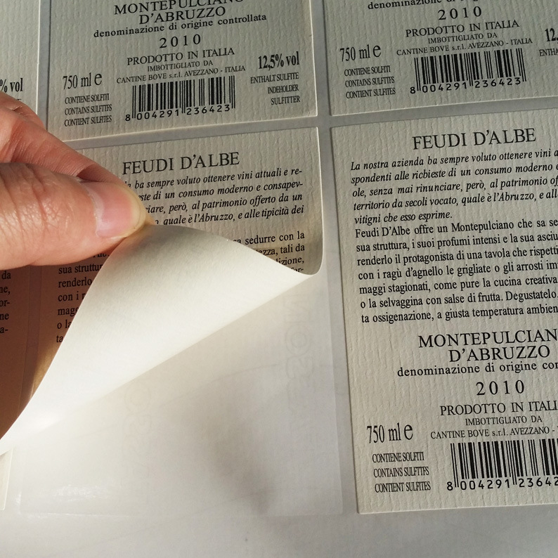 不干胶标签压纹水纹纸印刷、美纹不干胶印刷、雅纹纸贴纸印刷