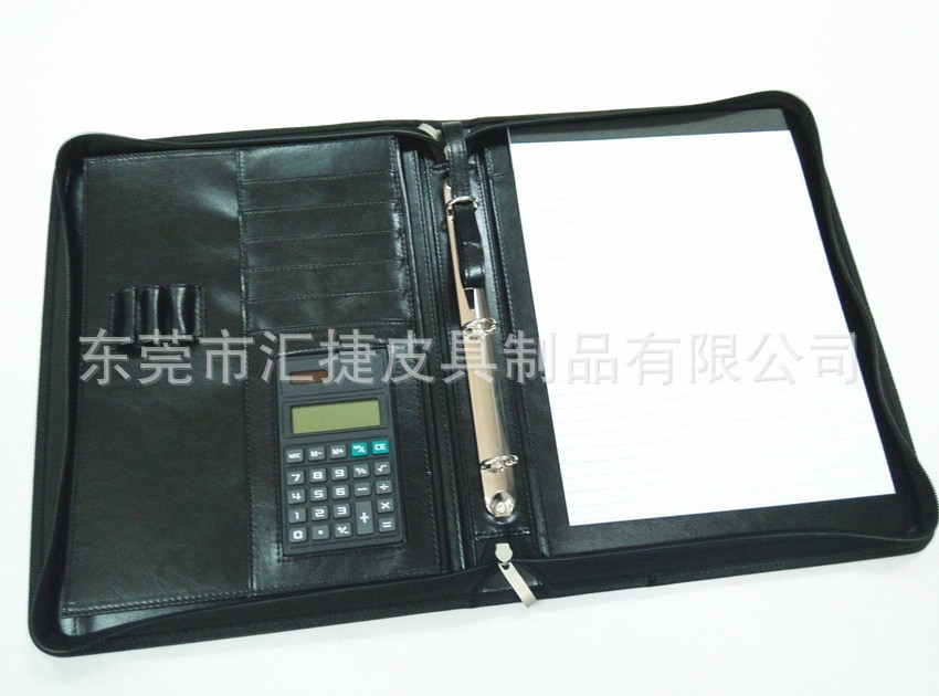 厂家供应A4拉链公文包手提拉链包A4皮质文件夹公事包皮质经理夹-阿里巴巴