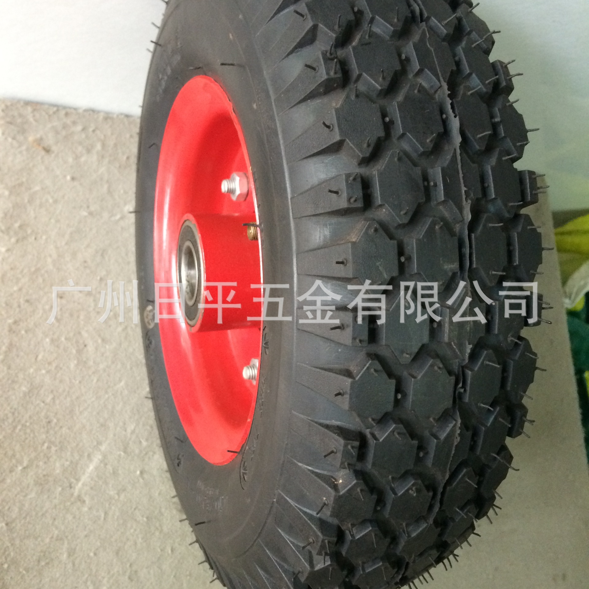 轮建大轮胎（KENDA）4.10/3.50-6橡胶4层充气风轮打气轮双轴承