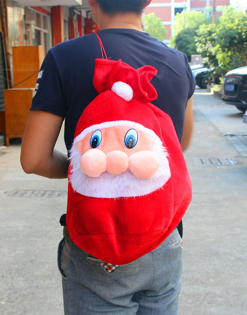 Christmas decorations Christmas high-end gift bag Christmas gold velvet face gift bag_voghion.com