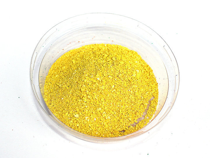 黄色沙C5601  注塑级镜面色沙 箱包ABS专用色沙TPU色沙色母