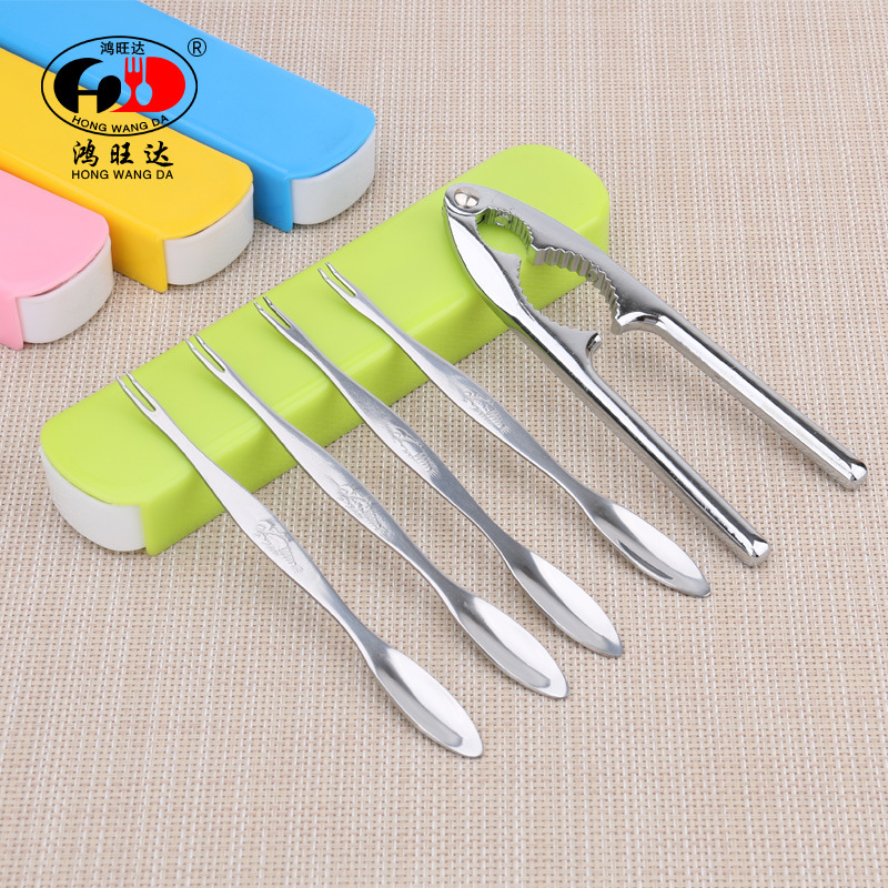 Manufactor Direct selling Walnut Clamp suit crab Five-piece Clamp nuts Seafood tool Gift