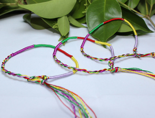 Dragon Boat Festival colorful rope bracelet colorful ethnic style braided thread safe transfer colorful rope bracelet rope manufacturer wholesale