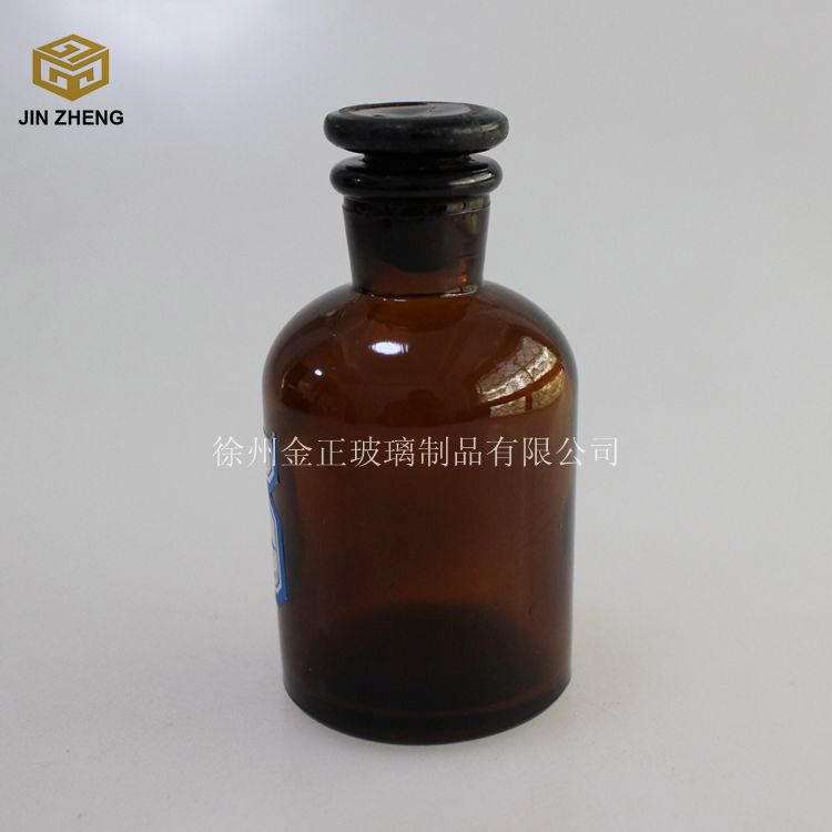现货厂家批发 定制 125ml棕色玻璃细口试剂瓶 玻璃盖密封瓶
