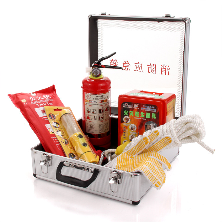 超值特价 消防应急箱 6件套装组合 地震火灾家庭救生箱含灭火器|ru