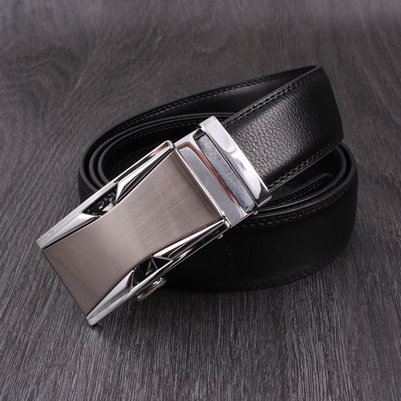 男士自动扣腰带 正品时尚高档男式二层真皮皮带 男士皮带 x122|ms