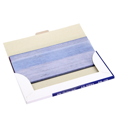 Deli 9370 carbon paper blue carbon paper 48 printing blue paper 100 sheets/box copy blue paper