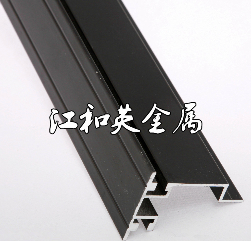 亚光黑色粉末喷涂铝型材，黑色着色阳极氧化铝合金